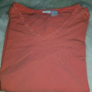 In Due Time orange maternity  Tee shirt size large